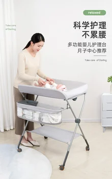 Bebek bezi masa Bebek bakım masası Çok Fonksiyonlu katlanır dokunmatik bebek bezi değiştirme masası yenidoğan bebek banyo yatağı