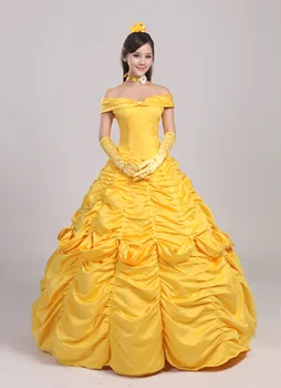 2022 Son Güzellik Ve Beast Cos Animasyon NİBEL Prenses Elbise Cosplay Noel Performans Elbise Yetişkin