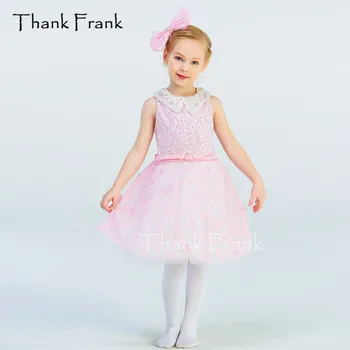 Teşekkür Frank Prenses Pullu Bale Tutu Elbise Kız Yetişkin Dantel Peter-Pan Yaka dans kostümü C371