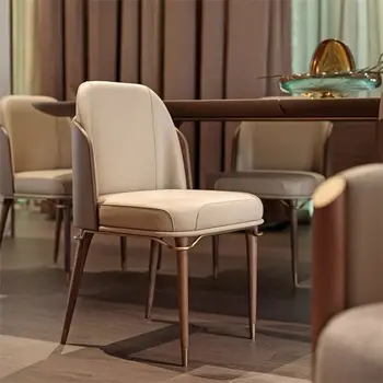 Italyan katı ahşap Yemek Sandalyesi Modern Minimalist Ev Küçük Daire Çift Arkalığı Sandalye Otel Satış ofis koltuğu Mobilya