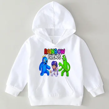 Gökkuşağı Arkadaşlar Çocuklar hoodies Kore baskılı baskılı harajuku hoodies Kore Ulzzang