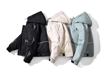 Artı Boyutu 5XL-M Pamuklu erkek kış ceket 2021 yeni moda marka Kore tarzı stand-up yaka kalınlaşmış sıcaklık iç astarlı ceket