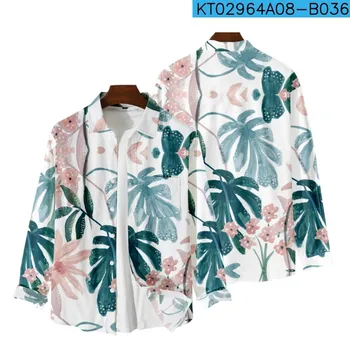 Kadın Baskı Tam Kollu Gömlek Seksi Çiçek Hırka T-Shirt İlkbahar Yaz Yeni 3XL 4XL Rahat Pijama Ev Kıyafeti