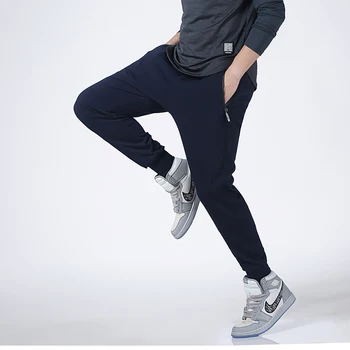 Erkek Sweatpants sonbahar kış artı pamuk kalın pantolon koşu spor çabuk kuruyan açık koşu spor