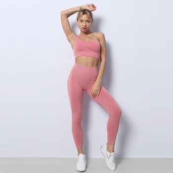 2021 Yeni Kadın Spor Takım Elbise Ropa Deportiva Mujer Spor Seti Spor Giyim Kadın Spor Giyim Yoga Giyim Yoga Setleri Spor Takım Elbise