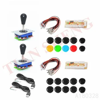 Kaliteli Arcade Oval Top Zıppy Joystick 2 Oyuncu Arcade DIY Kitleri ile konsol düğmesi Arcade Oyunları için Jamma Parçaları