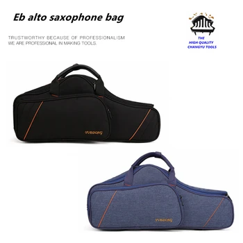 Eb alto saksafon durumda çantası yeni kalınlaşmış su geçirmez ve darbeye dayanıklı kadife kaplı sırt Rüzgar enstrüman kutusu parçaları