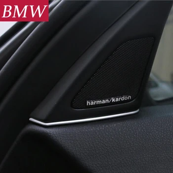 Araba-Styling İç Ön Kapı Ses Hoparlör Şerit Stereo Çıkartması Kapak Trim Pervaz Sticker BMW 5 Serisi 525 520 F10 F18