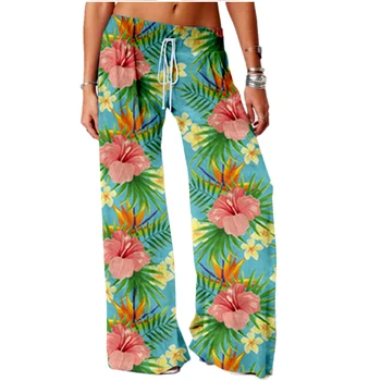 SOJINM Kadın eşofman altı Harajuku Hawaii Baskılı Pantolon Jogger 2021 İpli Kargo Pantolon Streetwear Casual Sweatpant Sonbahar
