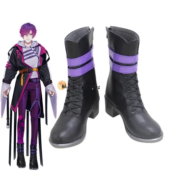 Anime Vtuber Noctyx Vtuber Uki Violeta Cosplay ayakkabı Çizme Cadılar Bayramı Karnaval Fantezi Parti Rol Oynamak Ayakkabı Custom Made