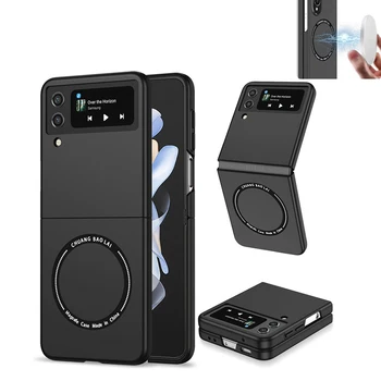 Darbeye dayanıklı Katlanır telefon kılıfı İçin Samsung Galaxy ZFlip 3 ZFlip 4 Magsafe Manyetik Kablosuz Şarj Kapağı Z Kat 4 ZFold3 5G