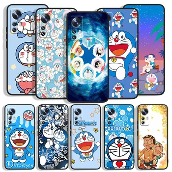 Anime Doraemon telefon kılıfı İçin Xiao mi 12X12 11T 11i 11 10T 10S 10 9T 9 SE Lite Pro Ultra Not 10 Siyah Kapak