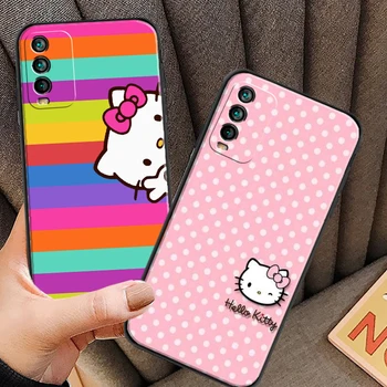 Sevimli Hello Kitty Telefon Kılıfları Xiaomi Redmi İçin 9C 8A 7A 9AT 7 8 2021 7 8 Pro Not 8 9 9T 8T Carcasa Funda arka kapak Coque