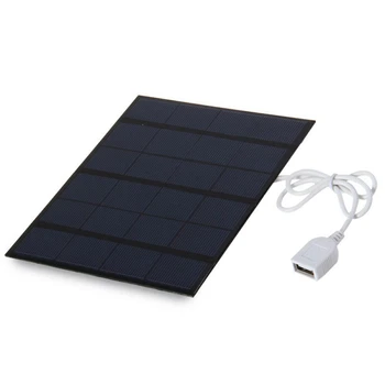 Taşınabilir 6 V 3.5 W 580MA Güneş Paneli Soket Pil USB Şarj İphone 4 4 S 5 6 Telefon Mp3 Mp4 Pad Tablet