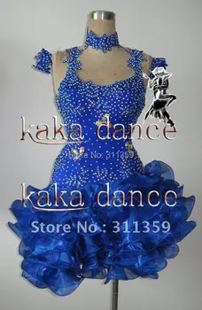 Ücretsiz nakliye, 100 % Yeni Rekabet saçak Latin dans elbise, salsa elbise, KAKA-L230
