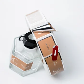 Özel ambalaj vinil yapışkan etiket baskı kişiselleştirilmiş parfüm etiketleri