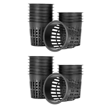 30 Paket 4 İnç Net Bardak Oluklu Örgü Geniş Dudak filtre teçhizatı Net Pot Kova Sepeti Hidroponik İçin