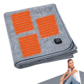 Elektrikli battaniye yumuşak 3 sıcaklık kontrolü ısıtmalı battaniye USB güç kaynağı uygun ısıtma makinesi yıkanabilir battaniye atmak