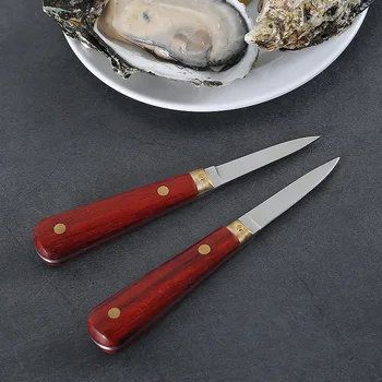 Istiridye Et Bıçağı Ahşap Saplı Bıçak Barbekü İstiridye Bıçağı Paslanmaz Çelik Bıçak Mutfak Bıçağı İstiridye Bıçağı Ev Bıçağı
