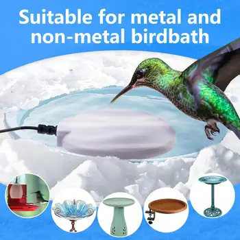 Kuş banyo malzemeleri ısıtıcı otomatik termostatik kontrollü Birdbath Deicer su ısıtıcı Bahçe çim dekorasyon için USB