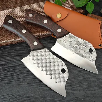 Açık Mutfak Bıçağı Boş El Yapımı Paslanmaz Çelik Bıçak Aracı Çok Fonksiyonlu Şef Doğrama kemiksi saplı bıçak Keskin