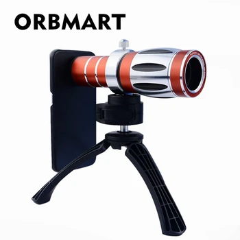 ORBMART 20X optik zoom objektifi Kamera Teleskop Mini Tripod İle Kılıf Kapak iPhone 6 6 s 6 Artı 6 s Artı