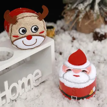 30x30cm Zarif Yılbaşı Hediyeleri Cupcake Pamuk Havlu Ambalaj Çanta ile Noel Süslemeleri Ev Çocuklar için