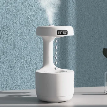 LED Ekran Anti-Yerçekimi Hava Nemlendirici Su Damlacıkları ile Parfüm Difüzör Serin Mist Maker Sisleyici 800/500ML Ev Masaüstü Dekor