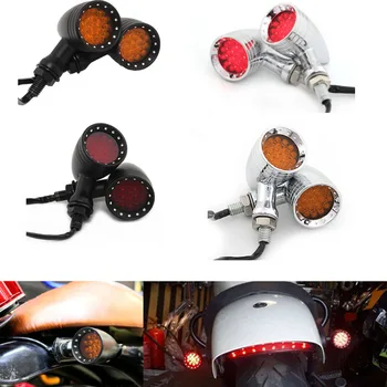 4 adet Cafe Racer Motosiklet Retro 10mm Dönüş Sinyali İşık Göstergeleri Fren İşık İçin Harley Yamaha Suzuki