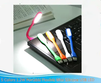 5 Renk 1.2 W Taşınabilir Esnek Mini Silikon USB LED el Feneri Gece İşığı Lambası Bilgisayar Dizüstü PC Laptop İçin Kitap dıy