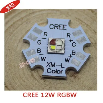 FREEshipping Cree XLamp XM-L RGBW RGB Beyaz Renk 12 w LED Verici 4-Chip 20mm Yıldız PCB Kurulu