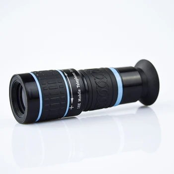 Cep telefonu Kamera Lensi 18X Teleskop Zoom Cep Telefonu Lens Telefon Akıllı Telefonlar için klip Evrensel HD Kamera Lens Standı ile