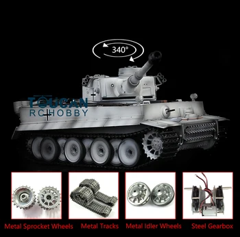 1/16 HENG UZUN 7.0 Metal Versiyonu Alman Tiger I RC Tankı Toucan çalışmaya hazır 3818 Açık Oyuncaklar Boys için TH17278-SMT8