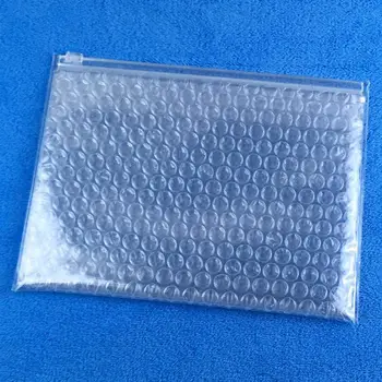 20 adet Şeffaf Fermuar Kilit Kabarcık Zarf PVC Takı Posta Ekspres Ambalaj Poşetleri Plastik Kilitli Torba