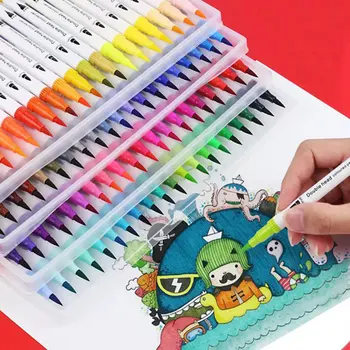 12-36 Renk Çift Kafa Vurgulayıcı Kalem Seti Beraberlik Renk Kalem Eskiz İşaretleyiciler Sanat Okul Kırtasiye Eğitim Ofis Malzemeleri