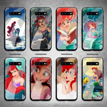Bandai Küçük Denizkızı prenses Ariel telefon kılıfı Temperli Cam Samsung S20 Artı S7 S8 S9 S10 Not 8 9 10 Artı