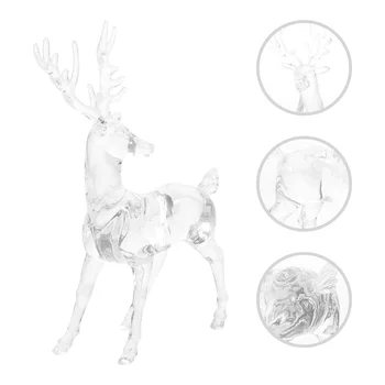 Ren geyiği Elk Geyik Noel Figürler Crystalacrylic Süs Decorsculpture Dekorasyon Heykeli Süsler Heykelcik Hayvan Masa