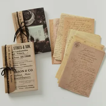 60 adet Vintage Scrapbooking Dıy Malzeme Kağıt Dekoratif Retro Mektup Notları Koleksiyonu Günlüğü Önemsiz Dergisi Arka Plan Kağıt Sanat