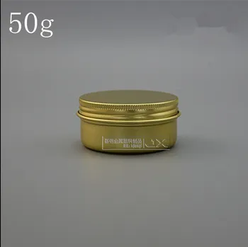 Ücretsiz Kargo 50 g/ml Altın Alüminyum Boş Lucifugal Düz Şişe Kavanoz Krem Göz Jeli Pomad Banyo Tuzu Boş Kozmetik Kapları