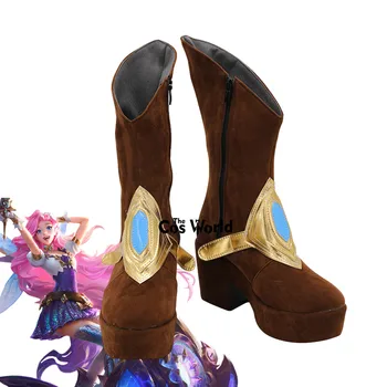 LOL Yıldızlı Gözlü Songstress Seraphine Oyunları Özelleştirmek Cosplay Ayakkabı Çizme
