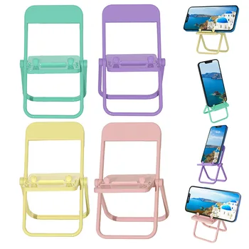 Sevimli Renk Sandalye Ayarlanabilir telefon tutucu Standı İphone 13 Pro Katlanabilir Cep telefon standı Masa Tutucu Evrensel döner bağlantı ayağı
