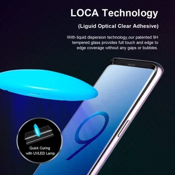 UV Sıvı Kavisli Tam Tutkal Temperli Cam Samsung S21 Ultra S20 Artı Not 20 Ultra Not 10 Artı Premium Telefon Ekran Koruyucu