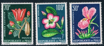 3 Adet / takım Yeni Mali Afrika Post Damga 1996 Tropikal Çiçekler ve Bitkiler Pullar MNH