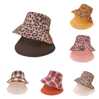 2022 Pamuk baskı Ekose Kova Şapka Balıkçı Şapka açık seyahat güneşlikli kep Şapka Erkekler ve Kadınlar için