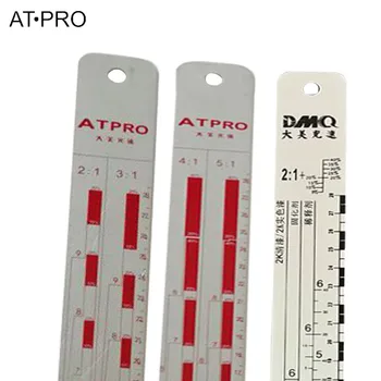 ATPRO otomotiv boyası Karıştırma Cetvel Ölçekli Cetvel Boya Karıştırma Sac Sprey Boya Ölçeği 2: 1 ve 3: 1 Korozyon Direnci