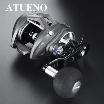 ATUENO TC300 Düşük Profil Baitcasting Balıkçılık Reel Max Sürükle 15KG 33LB 7 + 1 Rulmanlar Tuzlu Su Döküm Makarası Güç