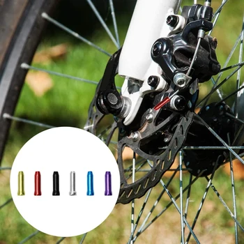30 adet / toplu Bisiklet Fren Vites Kablosu Renk Kuyruk Kapağı Alüminyum Bisiklet Parçaları Vites Vites Kablosu Uç Kapağı