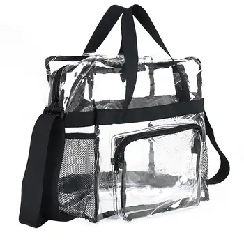 Şeffaf poşetler Stadyum Onaylı Şeffaf Alışveriş Çantaları çanta düzenleyici Taşınabilir şeffaf poşetler saklama kutusu Çantası Kadın Taşıma Çantaları