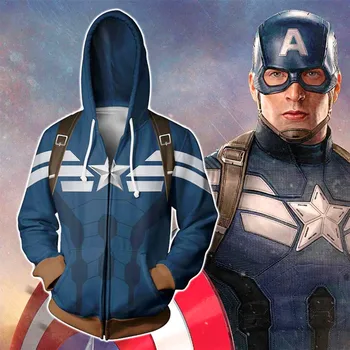 Marvel Örümcek Adam Hoodies Baskı Sonbahar Bahar Avengers Kaptan Amerika Yetişkin Unisex Kazak Karikatür Giysi