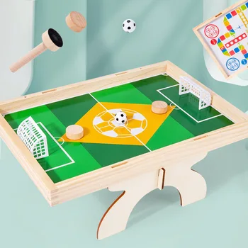 Yeni Küçük Masa Futbolu Oyun Tahtası Maç Oyuncak Ahşap Çocuk Masaüstü Ebeveyn-çocuk İnteraktif Entelektüel Rekabetçi Futbol Oyunları